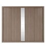 Ronaldo 4 Door Sliding Wardrobe in Light Walnut Finish