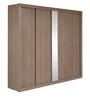 Ronaldo 4 Door Sliding Wardrobe in Light Walnut Finish