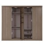 Ronaldo 4 Door Sliding Wardrobe in Light Walnut Finish