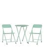 Ronda Metal Outdoor Table Set with 2 Chairs in Green Colour