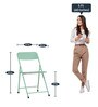 Ronda Metal Outdoor Table Set with 2 Chairs in Green Colour