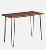 Ronse Acacia Wood With Blue Epoxy Resin Study Table In Natural Finish