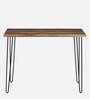 Ronse Acacia Wood With Blue Epoxy Resin Study Table In Natural Finish