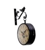 Antique Station Clock Double Side Metal Wall Clock