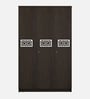 Root 3 Door Wardrobe in Dark Wenge Colour