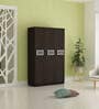 Root 3 Door Wardrobe in Dark Wenge Colour