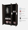 Root 3 Door Wardrobe in Dark Wenge Colour
