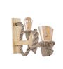 Arnie Jute & Wood Novelty Wall Light (Pine Wood Finish)