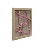 12 Wooden Cream Paper Rope Wall Hanging Clip Photo Frames
