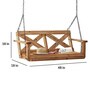 Solid Wood Swing in Natural Brown Colour