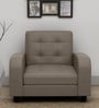 Eros Rosa Fabric 1 Seater Sofa In Beige  Colour