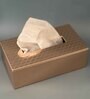 Abstract Print Rose Gold Leather Tissue Paper Holder Box for Dining Room