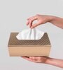 Abstract Print Rose Gold Leather Tissue Paper Holder Box for Dining Room