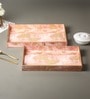 Rosa Perlino Tray Set of 2
