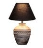 Rosabelle Black Shade Table Lamp With Cotton Base