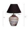 Rosabelle Black Shade Table Lamp With Cotton Base