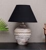 Rosabelle Black Shade Table Lamp With Cotton Base