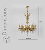 Rosalie 8 Arms Brass Antique Chandelier