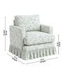 Rosamira 1 Seater Sofa With Teak Wood  And Suede Printed Fabric