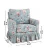 Rosara1 Seater Sofa With Teak Wood And Suede Fabric In Floral Print