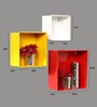 Cuin Set of 3 Multicolour Metal Wall Shelf