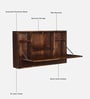 Roscoe Sheesham Wood Wall Mounted Study  Table In Provincial Teak Finish