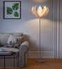 Rose Bamboo Shade Floor Lamp Steel Base