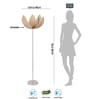 Rose Bamboo Shade Floor Lamp Steel Base
