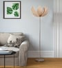 Rose Bamboo Shade Floor Lamp Steel Base