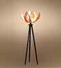 Rose Bamboo Shade Wooden Floor Lamp