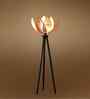 Rose Bamboo Shade Wooden Floor Lamp