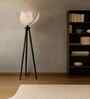 Rose Bamboo Shade Wooden Floor Lamp