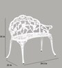 Rose Metal Bench in White Colour