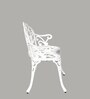 Rose Metal Bench in White Colour