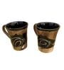 Rose Black & Brown Ceramic  Tea Cups