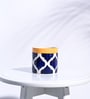 Rose Blue Ceramic Pipe Shape Desk Pot