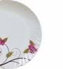 Rose Flower Printed 40 Pcs White & Red Melamine Dinnerware Set