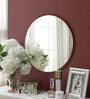 32 Inch RoseGold Round Mirror in Steel Frame