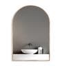 24 Inch RoseGold Arch Mirror in Steel Frame