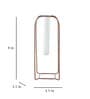 Rose Gold Color Vertical Shaped Vase With Test Tube