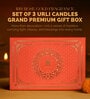 Rose Gold Fragrance Set Of 3 Urli Candles Grand Premium Gift Box