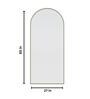 65 Inch RoseGold Steel Frame Full Arch Mirror with Stand