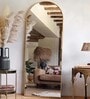 65 Inch RoseGold Steel Frame Full Arch Mirror with Stand