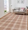 Red Geometric Wool 8 ft x 10 ft Hand Tufted Carpet