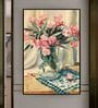 Rose Multicolour Engineered Wood Framed Canvas Wall Painting
