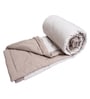 Rose Pink Polycotton Solid 350 GSM Double Bed Reversible Quilted Comforter