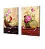 Rose Multicolour Synthetic Wood (Set of 2) Art Prints