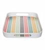 Multicolour Contemporary Melamine Square Serving Tray