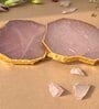 Pink Stone Set of 2 Table Coasters