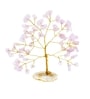 Rose Quartz Pink Stone With Agate Slice Base Vastu Good Fortune Crystal Tree for Home/Office D cor for Gift
